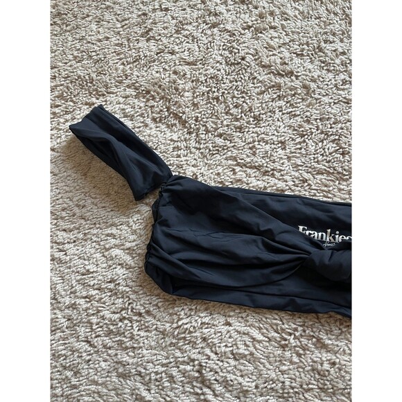 Frankies Bikinis Monica Knotted Bikini Top in Black Size MEDIUM - Picture 2 of 6